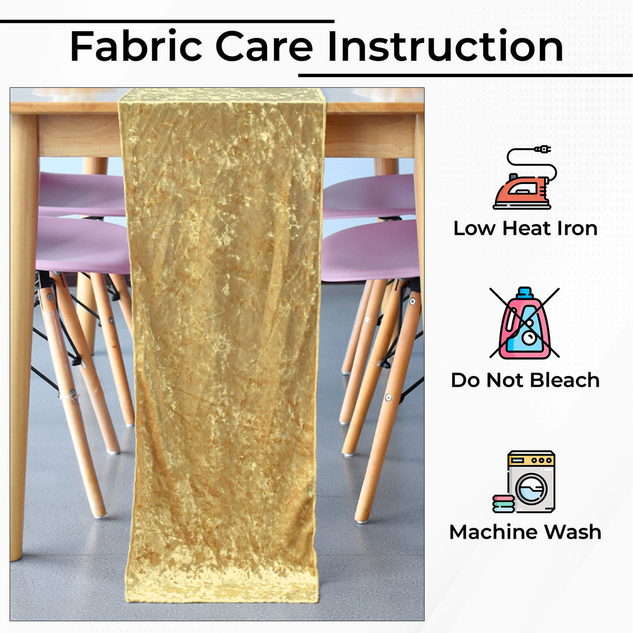 Velvet Table Runner - Gold