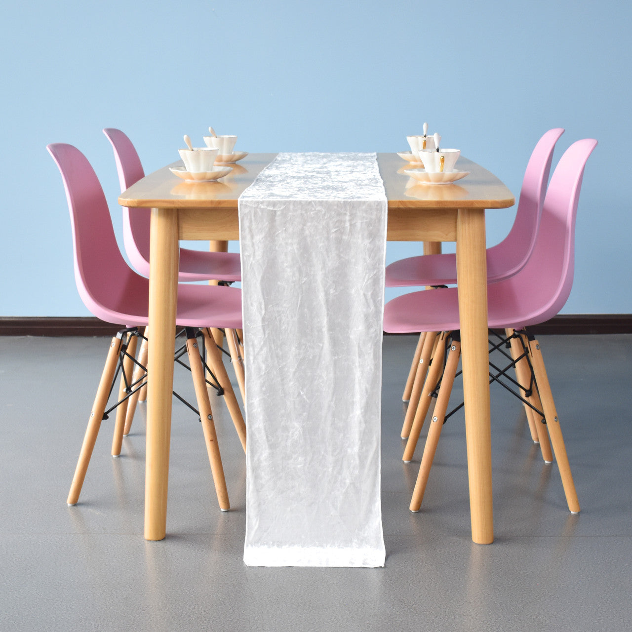 Velvet Table Runner - Ivory