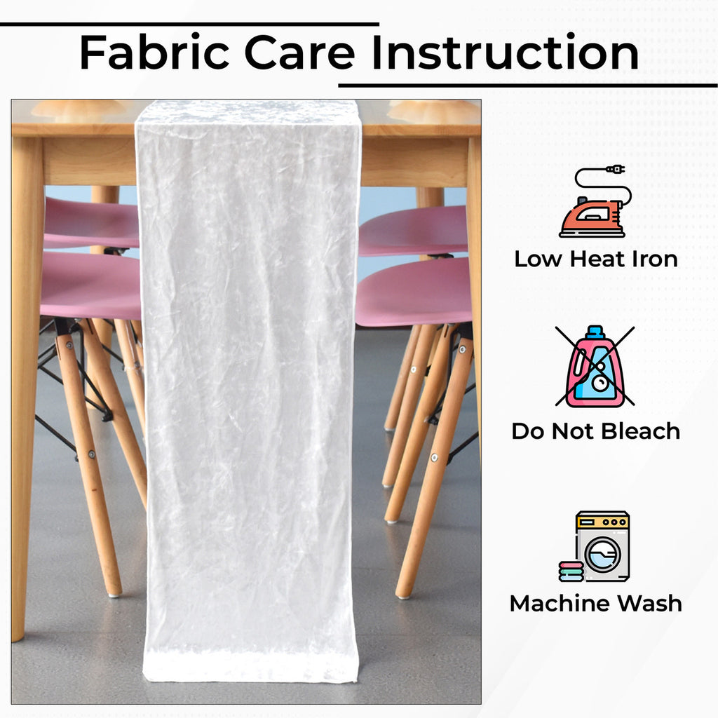 Velvet Table Runner - Ivory