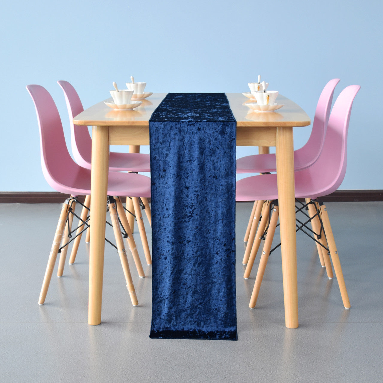 Velvet Table Runner - Navy