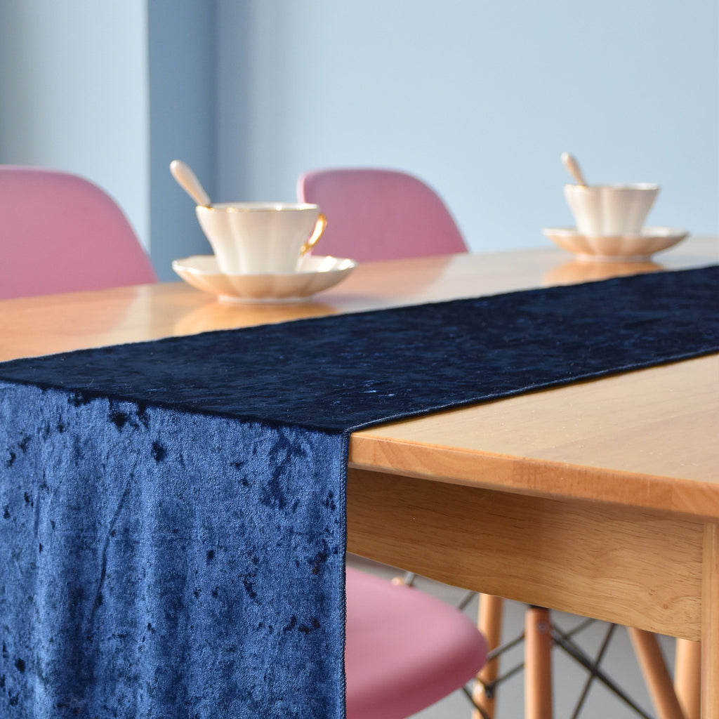 Velvet Table Runner - Navy