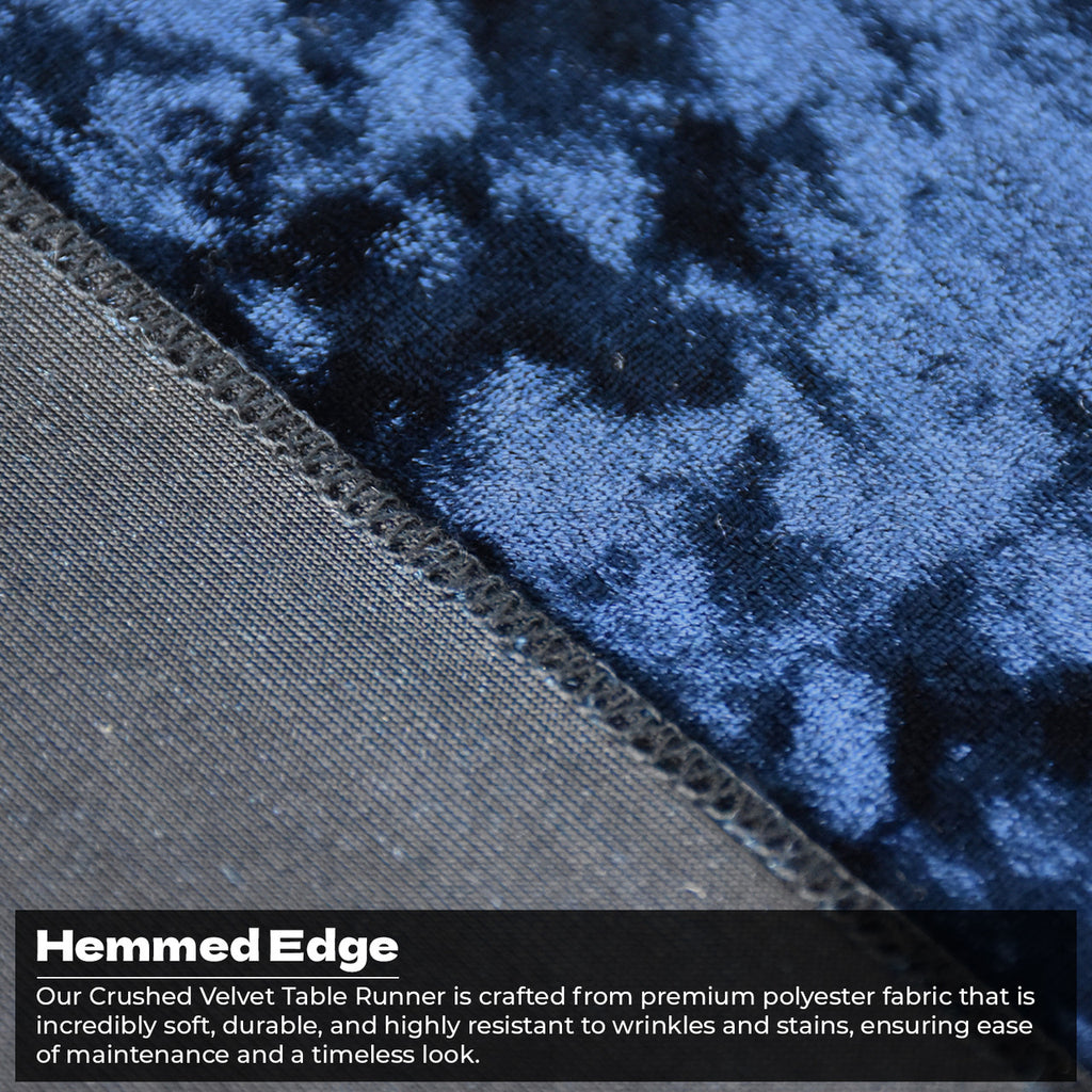Velvet Table Runner - Navy
