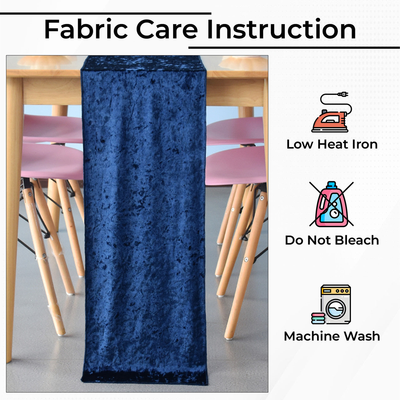 Velvet Table Runner - Navy