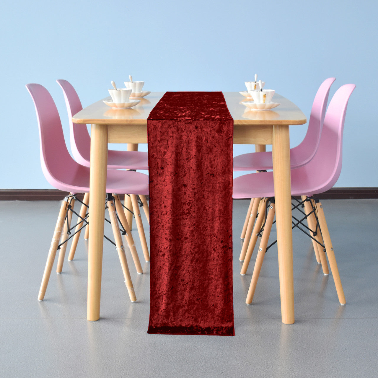 Velvet Table Runner - Red
