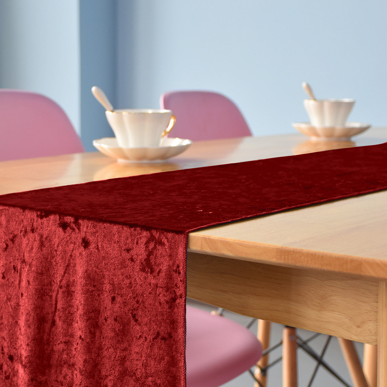 Velvet Table Runner - Red