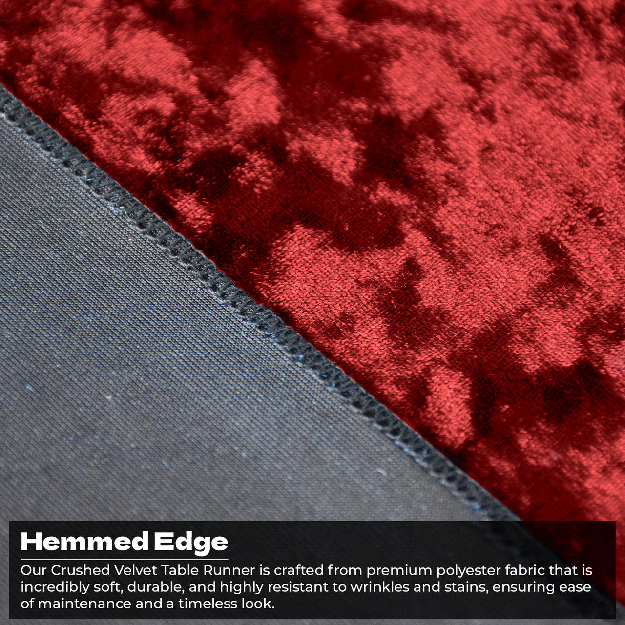 Velvet Table Runner - Red
