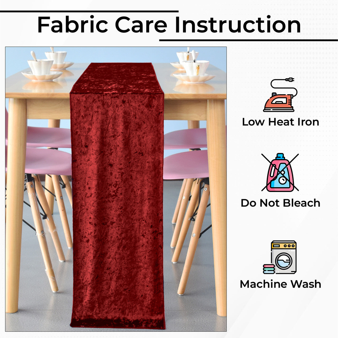 Velvet Table Runner - Red