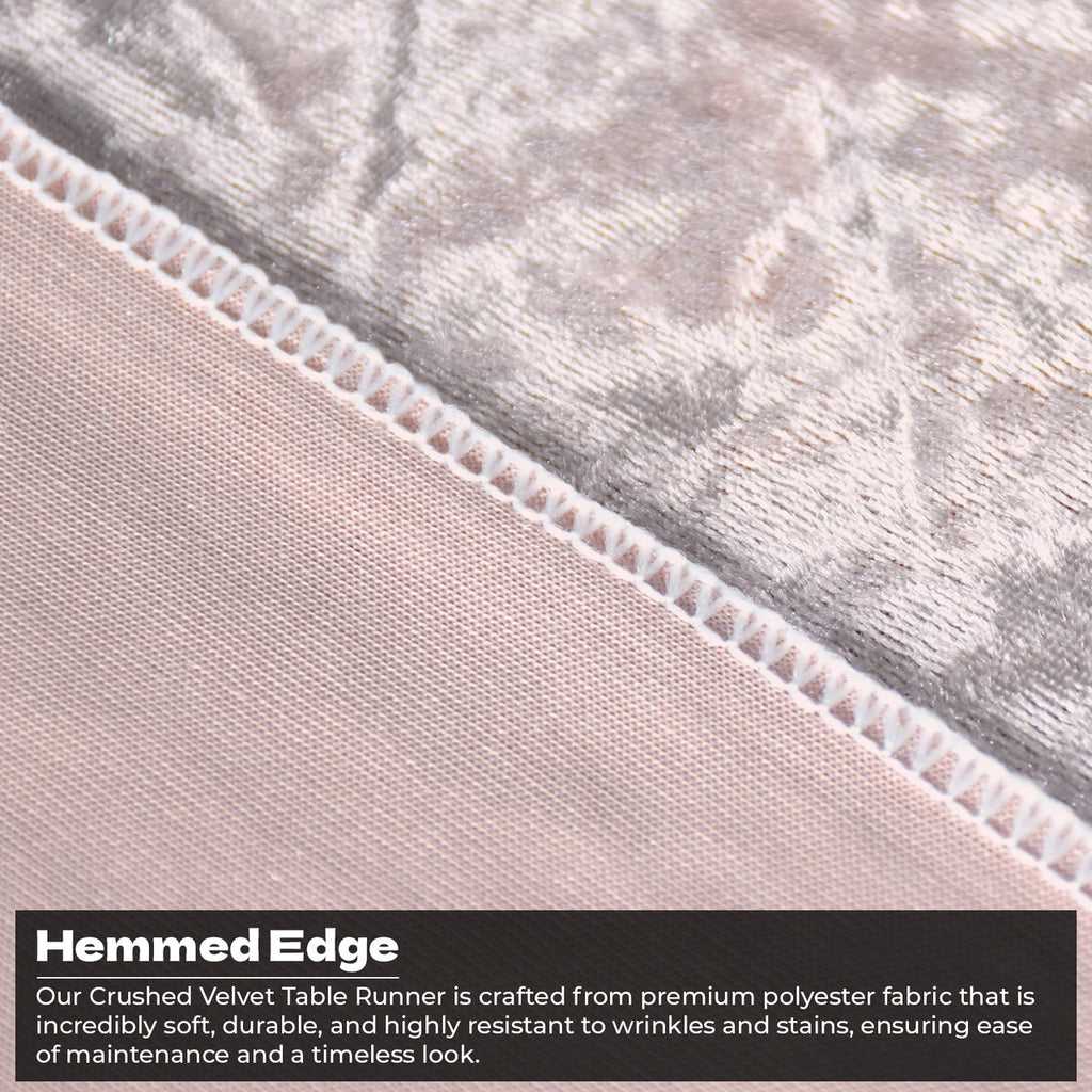Velvet Table Runner - Rose Pink