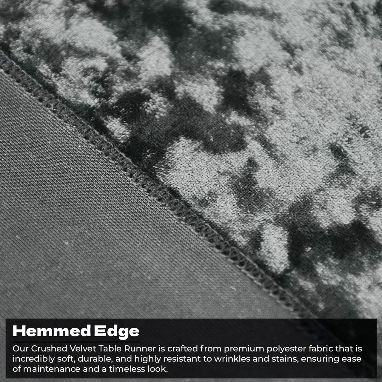 Velvet Table Runner - Silver