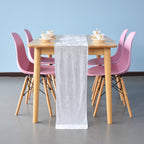Velvet Table Runner - White