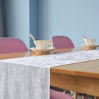 Velvet Table Runner - White
