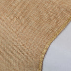 Plastic Tablecloth and Hesian Table Runner Set - White & Plain Hessian