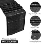 Plastic Table Cloth And Nude Sequin Table Runner Set - 2pcs