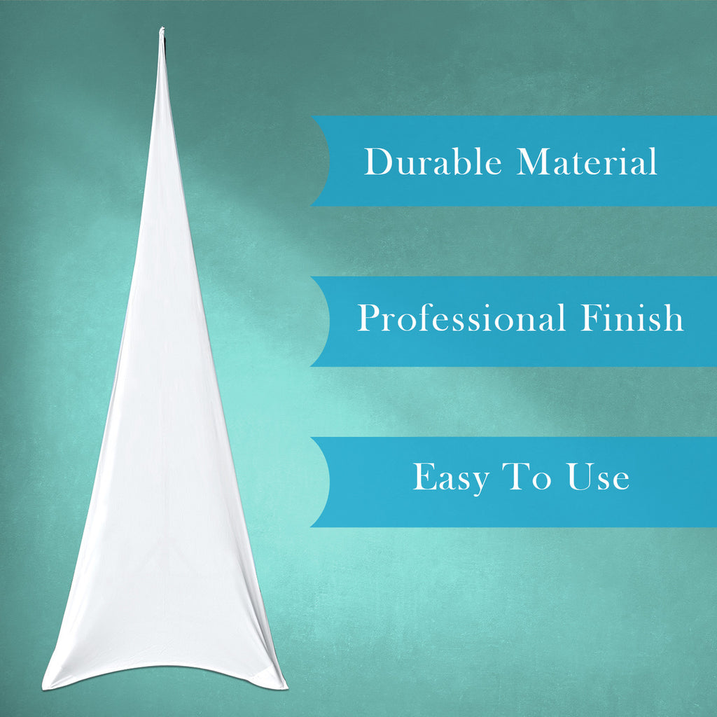 Double Sided Stretch Tripod Cover - White