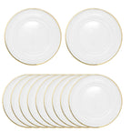13" Acrylic Charger Plate - Clear with Gold Trim