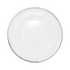 Acrylic Charger Plate - Clear with Silver Trim x 6