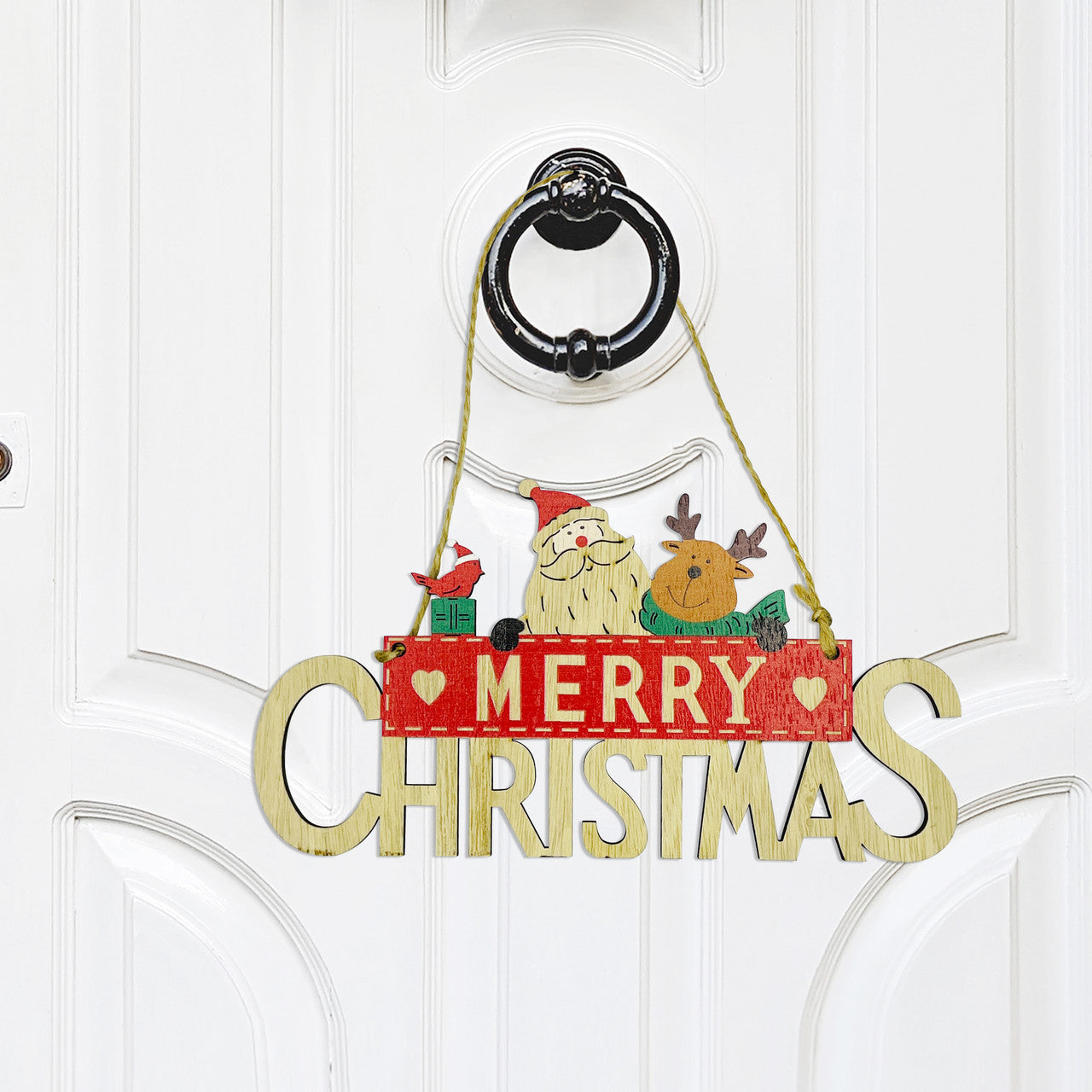 Merry Christmas  Wooden Plaque Hanging Sign