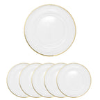 13" Acrylic Charger Plate - Clear with Gold Trim
