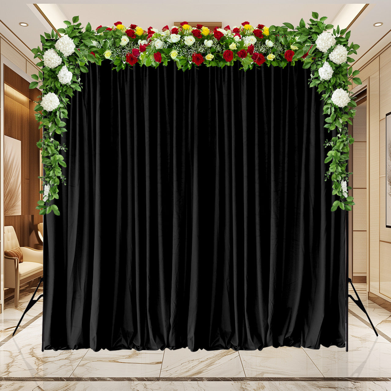 190GSM Dutch Velvet Backdrop - Black
