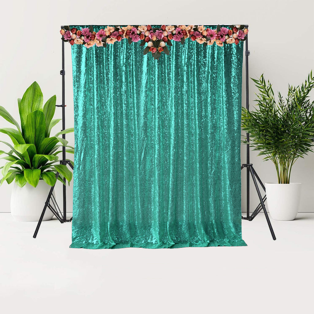 4ft x 7ft Sequin Photography Backdrop - Emerald Green