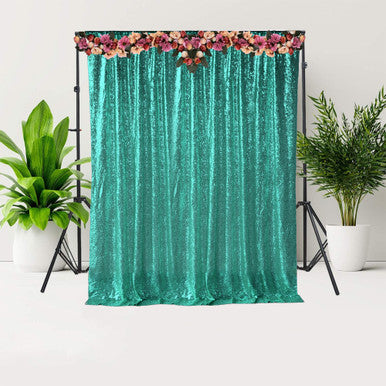 4ft x 7ft Sequin Photography Backdrop - Emerald Green