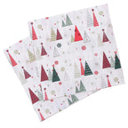White Disposable Paper Napkins - XMAS Tree Design