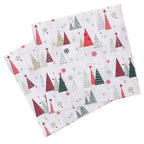 White Disposable Paper Napkins - XMAS Tree Design
