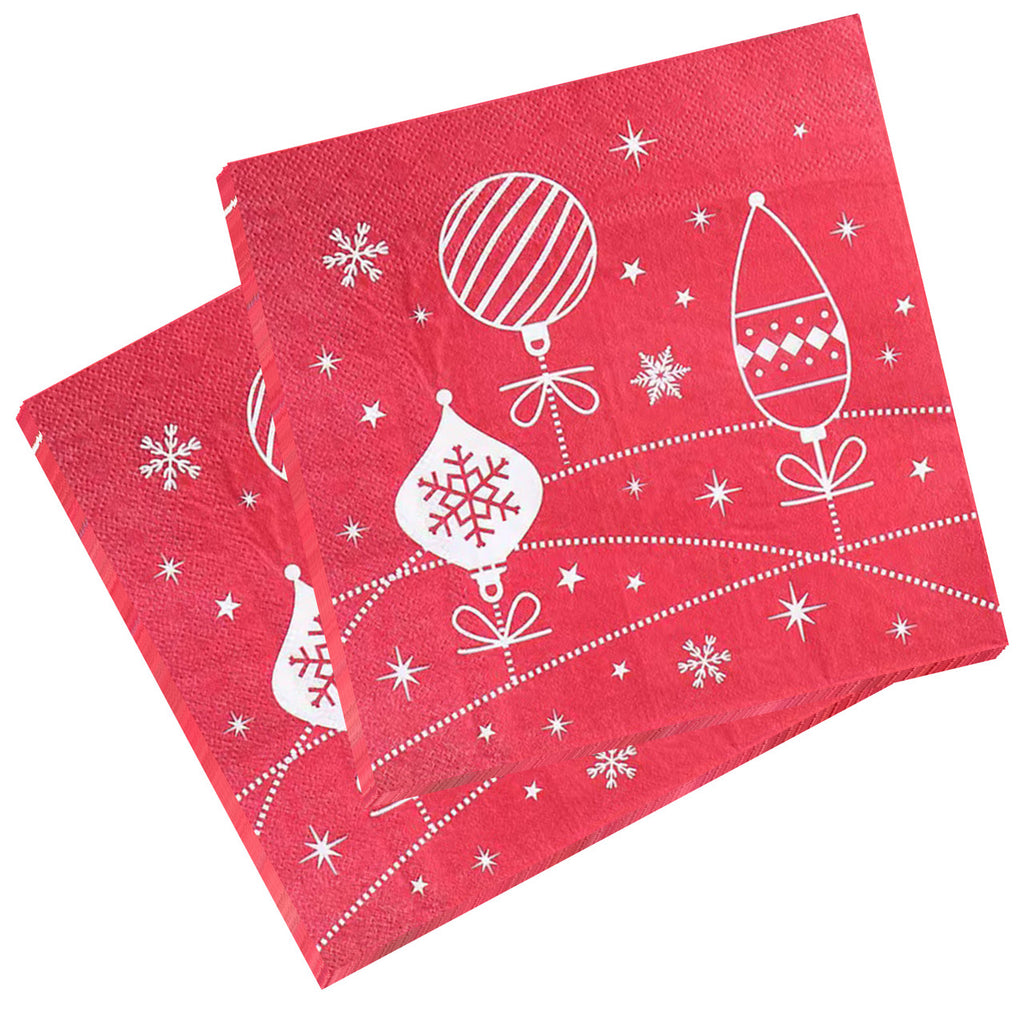Red Disposable Paper Napkins