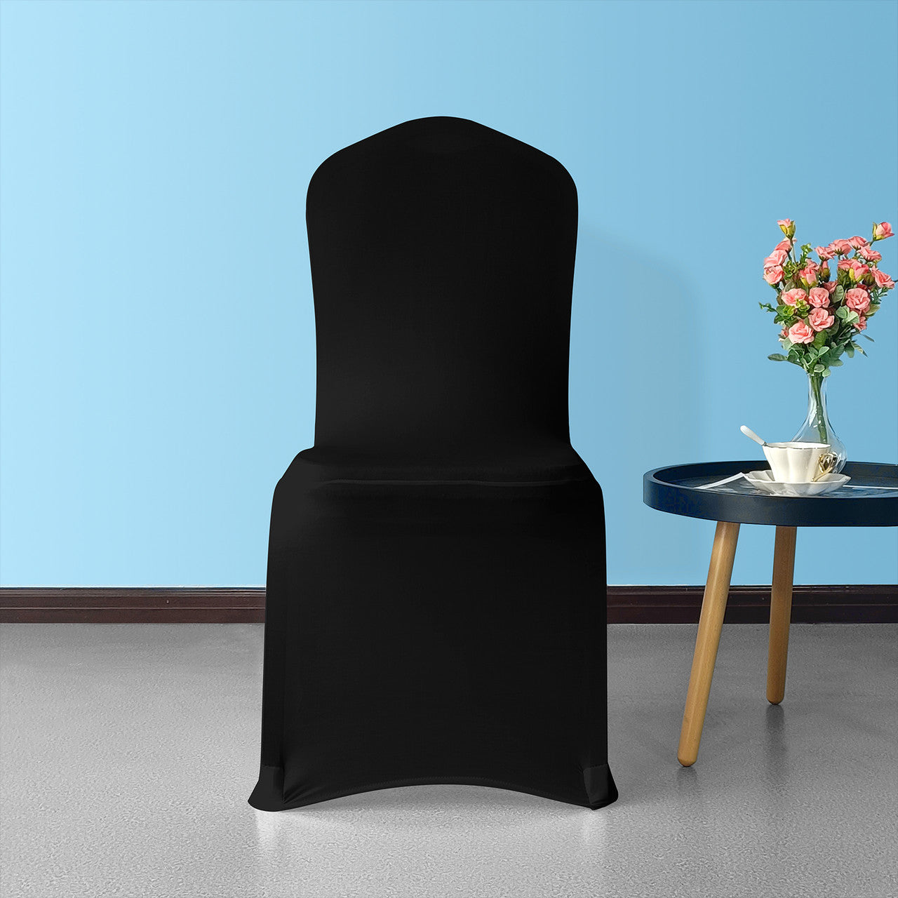 Flat Stretch Chair Cover - Black