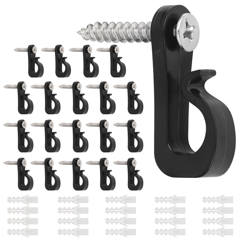 Q Hanger Screw Hooks - Black
