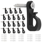 Q Hanger Screw Hooks - Black