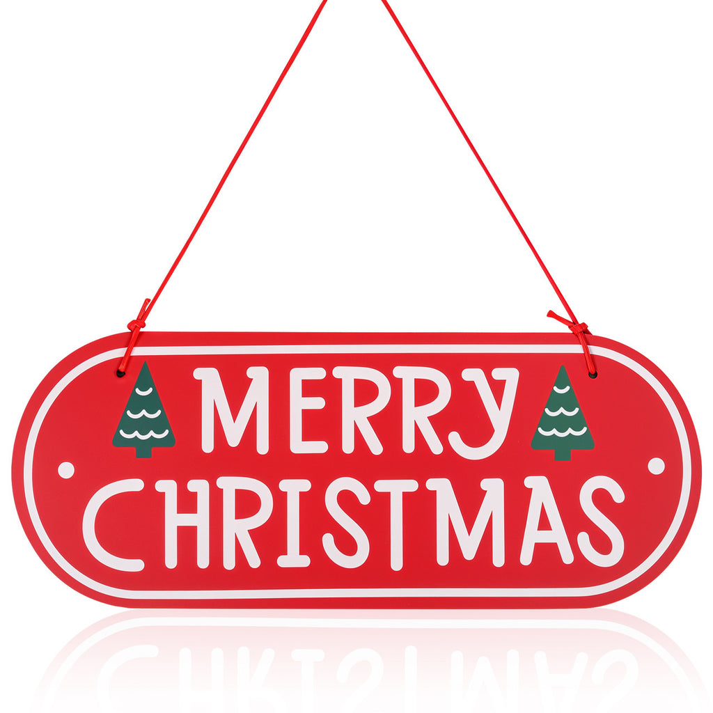 Merry Christmas Wooden Hanging Sign – Pine
