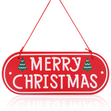 Merry Christmas Wooden Hanging Sign – Pine