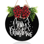 Merry Christmas Wooden Sign – Black & White