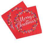 Red Christmas Party Disposable Paper Napkins