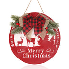 Merry Christmas Wooden Sign – Red