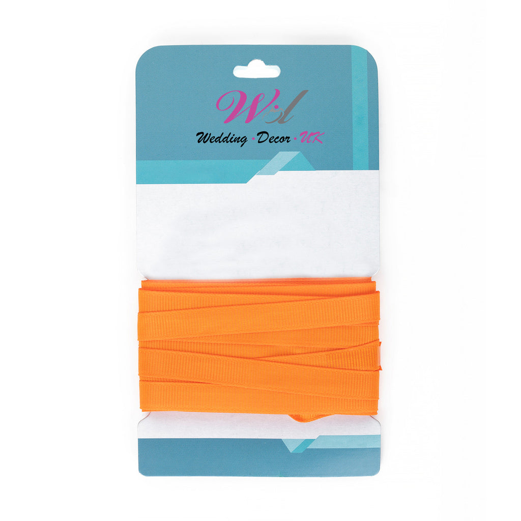 Double Sided Grosgrain Ribbon - Tangerine Orange
