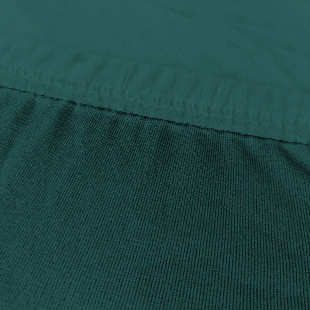 Short Velvet-Touch Spandex Chair Cover - Turquoise