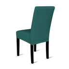 Short Velvet-Touch Spandex Chair Cover - Turquoise