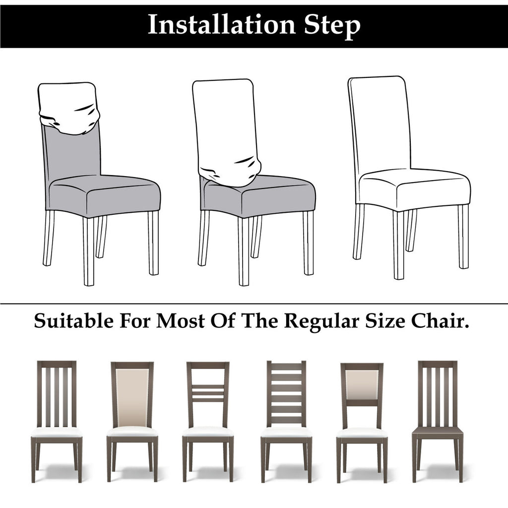 Short Velvet-Touch Spandex Chair Cover - Turquoise