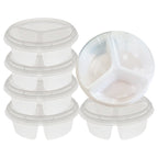 3 Compartment Reusable Plastic Food Container - 10pcs