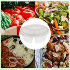 3 Compartment Reusable Plastic Food Container - 10pcs