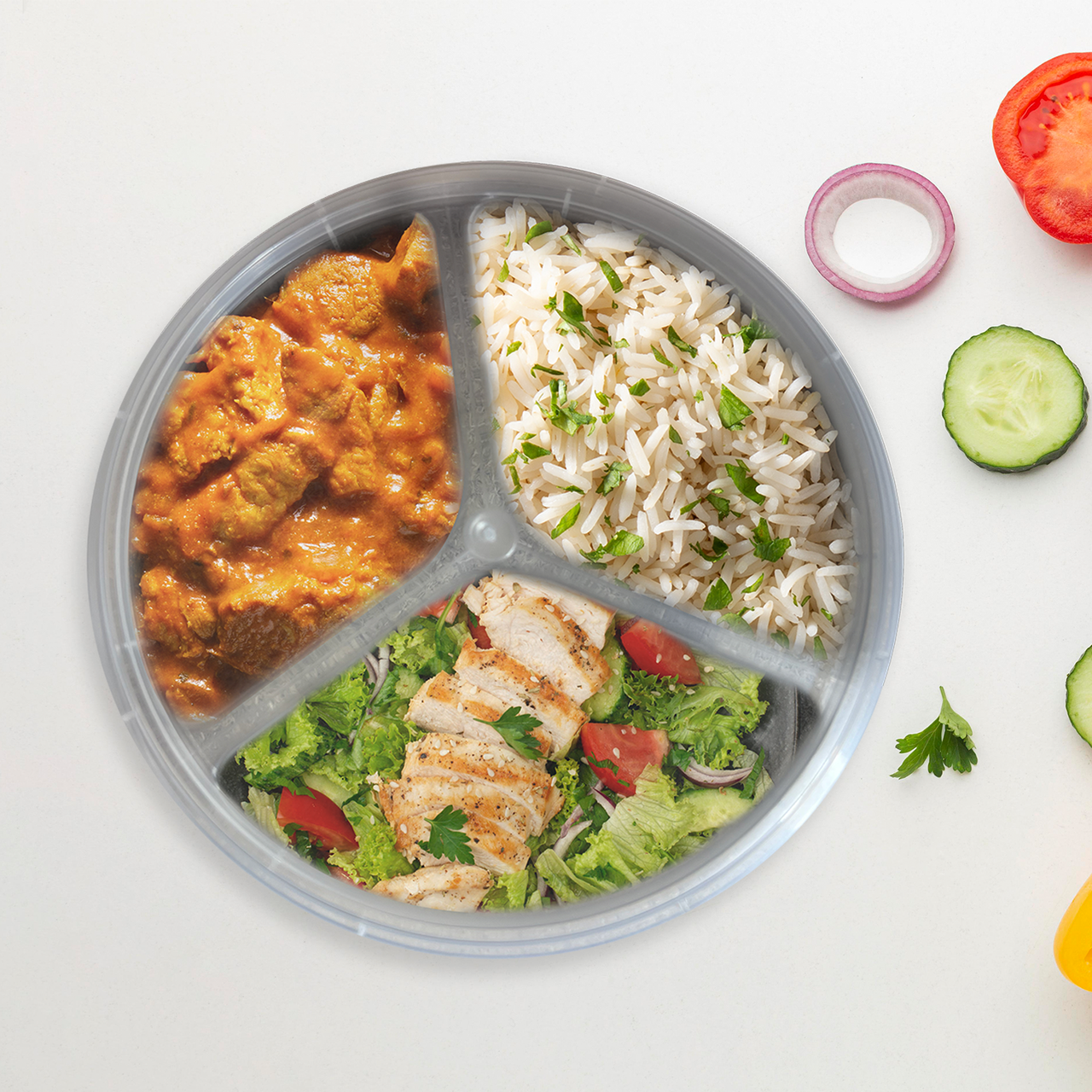 Reusable Plastic Container - 12.7x12.7x4.17 CM - 33OZ