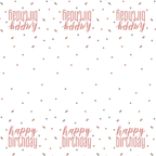 Happy Birthday Tablecloth (54" x 84") - Rose Gold Glitz
