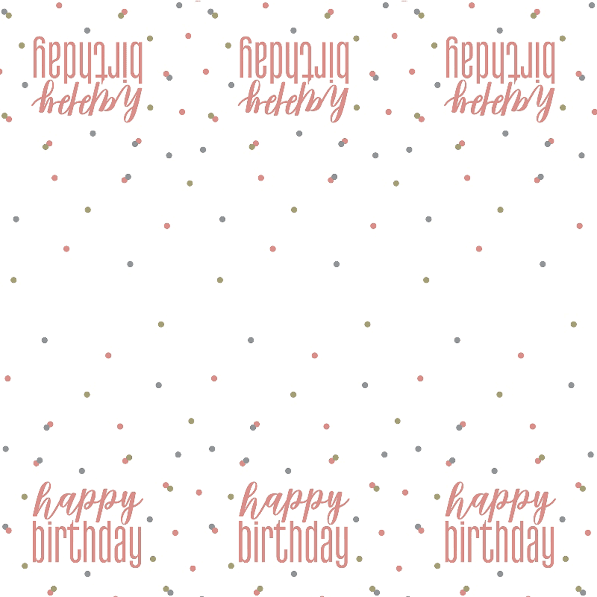 Happy Birthday Tablecloth (54" x 84") - Rose Gold Glitz