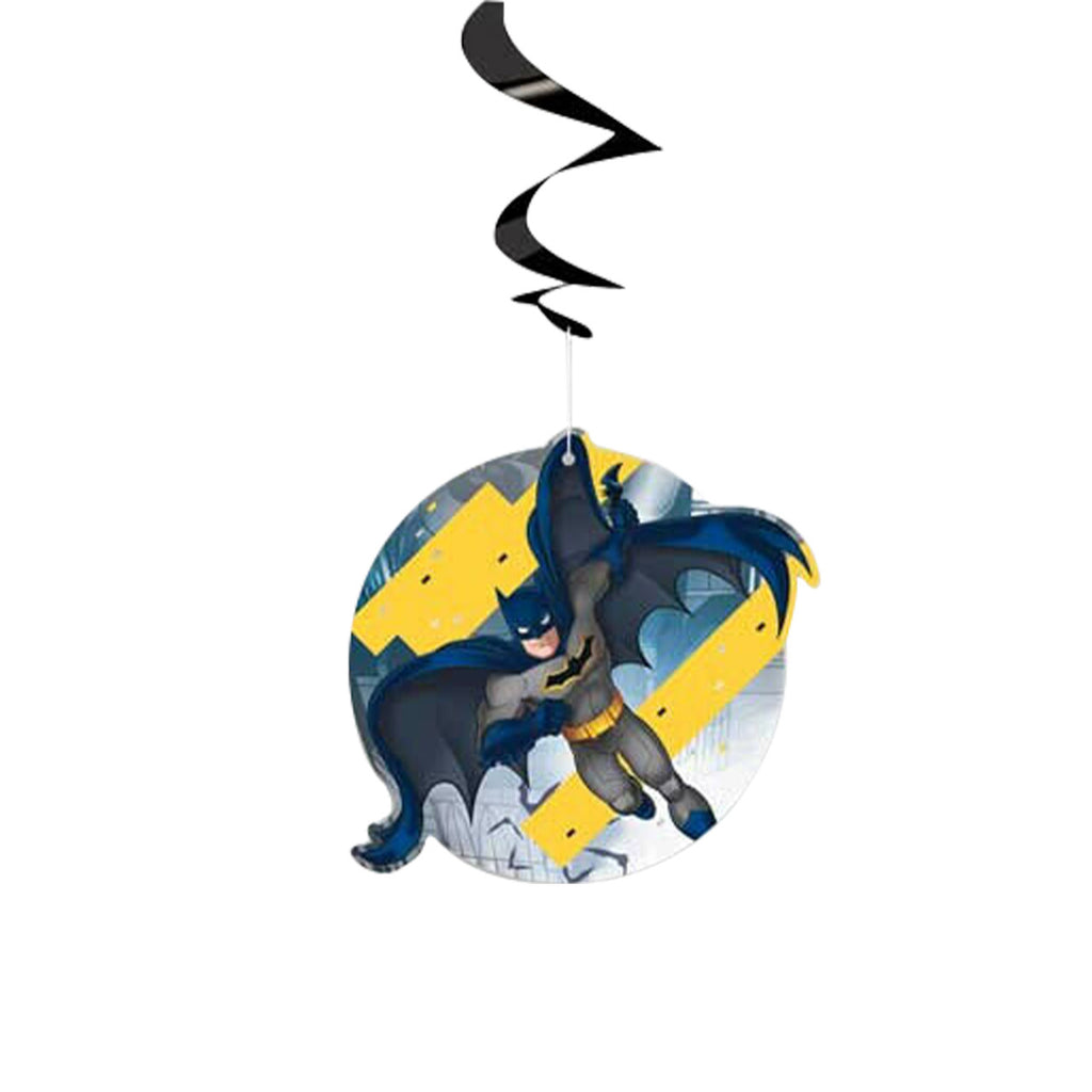 Batman Party Hanging Swirl Decorations (Pack of 3)