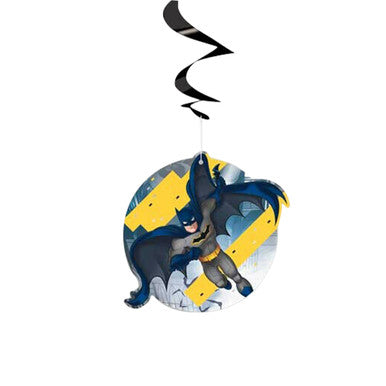 Batman Party Hanging Swirl Decorations (Pack of 3)