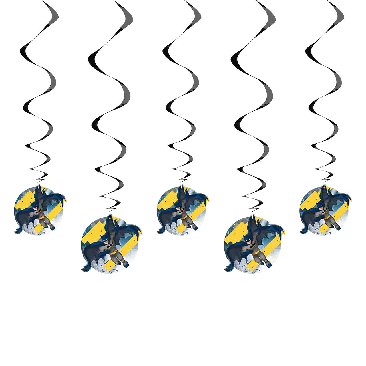 Batman Party Hanging Swirl Decorations (Pack of 3)