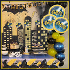 Batman Party Hanging Swirl Decorations (Pack of 3)