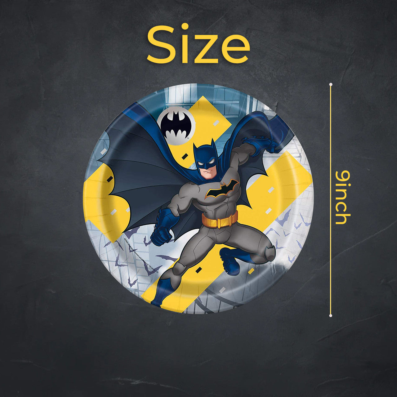 Batman 9" Party Tableware Plates (Pack of 8)